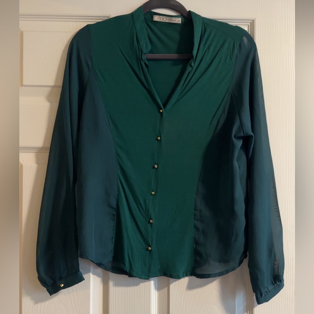 Forest Green Button Down Shirt